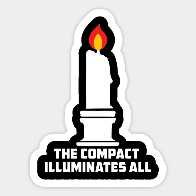 The Compact Illuminates - White Sticker by PunTee